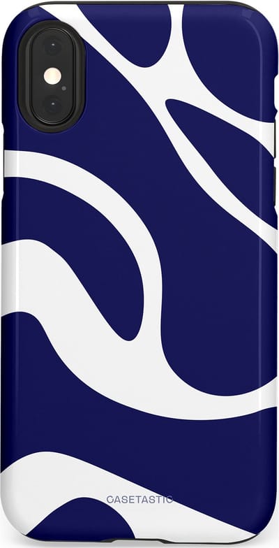 Casetastic Hoesje Geschikt voor Apple iPhone X/Xs - Stijlvolle Beschermende Duo-layer Case - Zeebries Golven