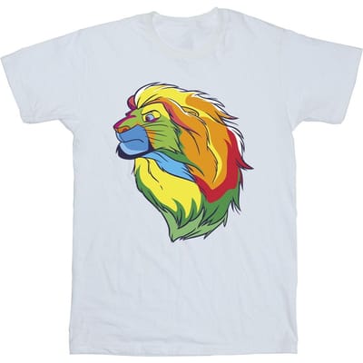 Disney Heren The Lion King Kleuren T-Shirt (Wit)