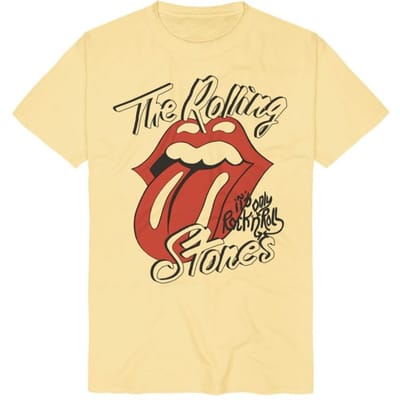 The Rolling Stones T-shirt - Only Rock N Roll - S tot 3XL - voor Mannen - geel