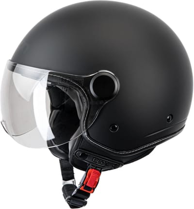 BEON B120 Scooterhelm - XS - Jethelm met Zonnevizier - Motorhelm - Geschikt voor Vespa, Scooter, Brommer, Motor en Snorfiets - Mat Zwart