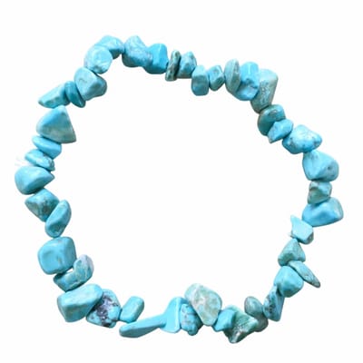 Armband -natuursteen- licht-blauw /turquoise-stretch - Charme Bijoux