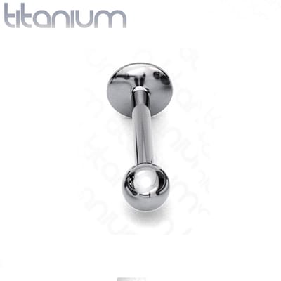 Piercing titanium stud basis extern schroefdraad 1.2x10x3 - zilver - LMPiercings