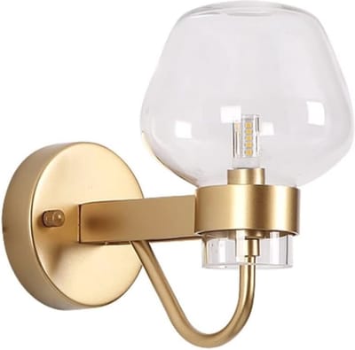 Vintage Wandlamp met Bolglazen Kappen - Moderne Minimalistische Wandverlichting voor Slaapkamer, Woonkamer en Keuken