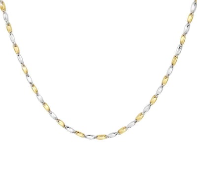 YO&NO - Ketting - Goud - Fantasie schakel - 2,0mm -  45cm - Sieraden vrouw - 585 Goud