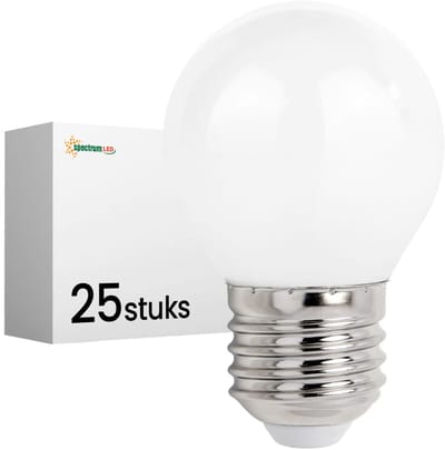 Spectrum LED Lamp E27 4W 230V - 400 Lumen - 2700K Warm wit - Gezellig licht - Energiezuinig - 25 stuks