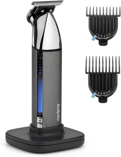 Metalen Baardtrimmer - Stoppel Trimmer - Precisie Verzorging - Lithium-Ion Technologie - 5 Uur Draadloos - Zilver