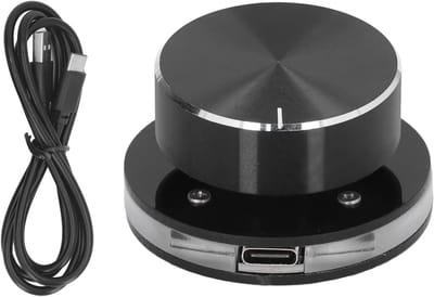 USB Volume Regelaar met Rotatie en Mute Functie - Handige Geluidsbediening voor PC en Laptop