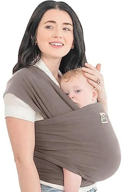 Ademend Baby Draagzak vanaf Geboorte - Geschikt voor Pasgeborenen en Peuters, Handvrije Baby Sling