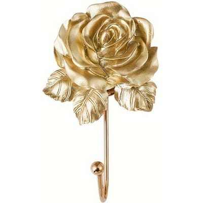 1 stuks Gouden Hars Rozen Hanger, Bloemen Handdoek Opbergrek, Binnen Muur Decoratieve Hangers