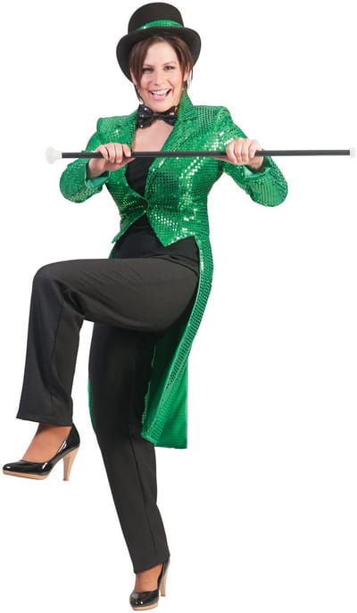 Groene glitter slipjassen
