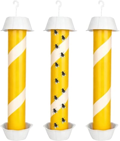 Effectieve vliegenvallen voor binnen en buiten - Oplichtende muggenvanger met plakstrip, ideaal tegen fruitvliegen en andere insecten, eenvoudig te gebruiken en te plaatsen