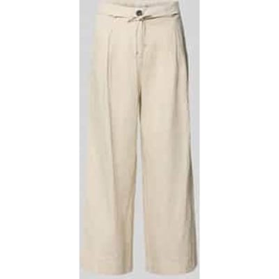 Linnen broek met strikceintuur