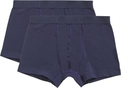 Ten Cate Basics organic cotton stretch shorts navy 2 pack voor Jongens | Maat 122/128