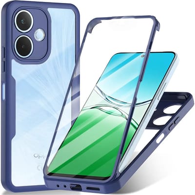 Hoesje geschikt voor Oppo A5 Pro - Techsuit ColorVerse 360 Case met Screenprotector - Blauw
