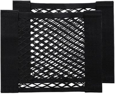 Famanu - Set van 2 universele nettassen 40x25 cm voor auto of SUV – Zwart