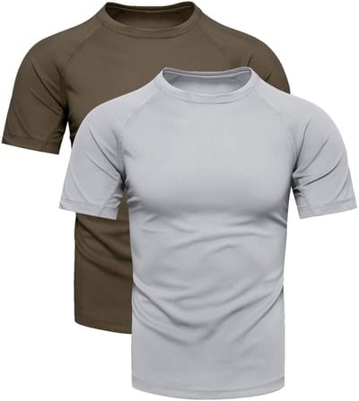 Recea Serie - Sportshirt - Khaki en Grijs - Raglan Rukswijdte