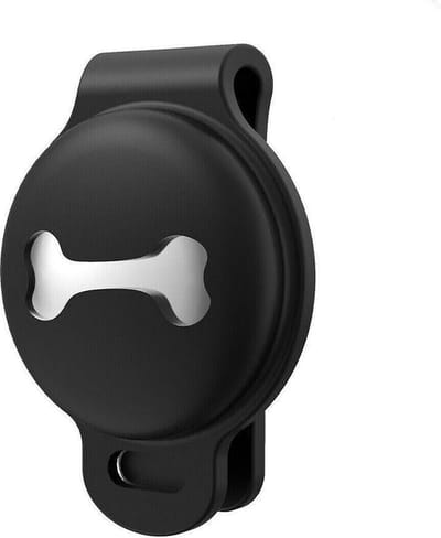 Hoesje geschikt voor AirTag - Honden Halsband Hoesje voor AirTag - Zwart