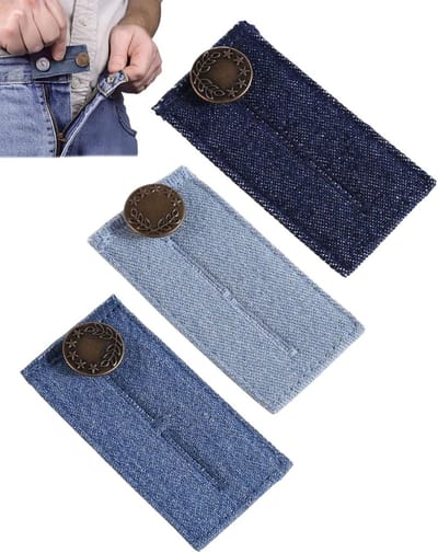 JHUBERS- Broekverlengingen 3 Stuks - Verstelbaar/Elastisch - Geschikt voor Jeans/Rokken/Broeken - Hoogwaardig Materiaal - Eenvoudige Aanpassing - Broekverlenging