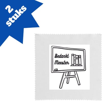 Akyol - bedankt meester brillendoekjes - Meester - meester - leraar - 17,8 bij 17,8 cm - 2 stuks