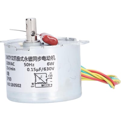 Synchrone Motor 15RPM Tandwiel Micro Snelheidsreductie Transmissie Onderdelen met Condensator AC220V
