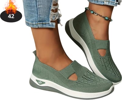 Livano Schoenen Dames - Sneakers - Comfortabel - Slippers - Casual - Volwassen - Groen - Maat 42