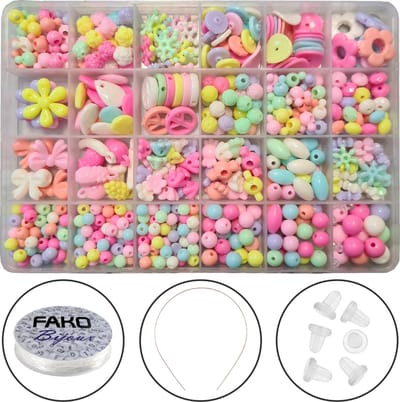 Fako Bijoux - DIY Kinder Kralen Set - Acryl - Sieraden Maken - Serie 1 - Box - 550 Stuks