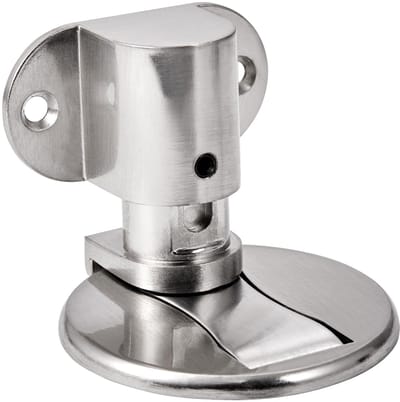 Zilverkleurige vloermodelleur, in hoogte verstelbare onzichtbare magnetische deurstopper, deurstopper/stop aan de onderkant van de deur, houdt de deur open, met lijm, geen boren nodig, geschikt voor thuiskantoor en slaapkamer.