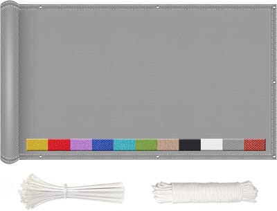 Balkoninsectscherm 115 x 200 cm - Privacydoek, Windscherm en Zonwering met UV-bescherming