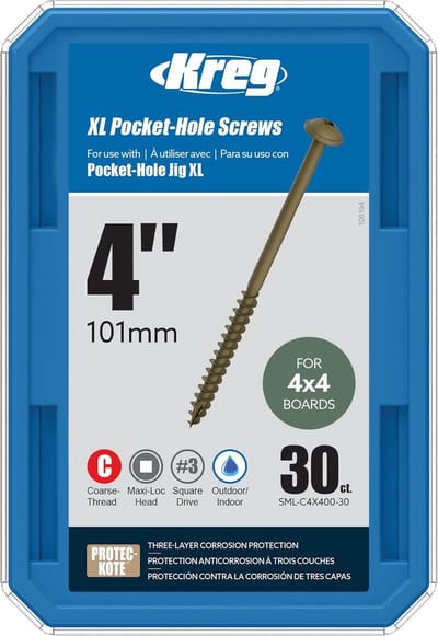 XL Schroeven - Houtbevestiging - Stevig Bouwen - Corrosiebestendig - 4 inch - Blauw