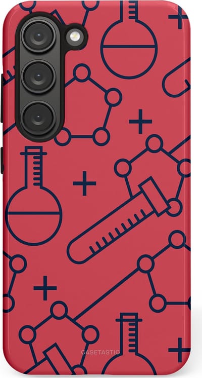 Casetastic hoesje geschikt voor Samsung Galaxy S23 - Dubbellaagse bescherming - Rode Laboratorium - Fashion Case - Koraal