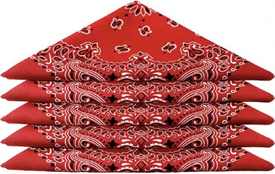 Boerenzakdoek rood  5 stuks - Bandana rood - Zakdoek rood