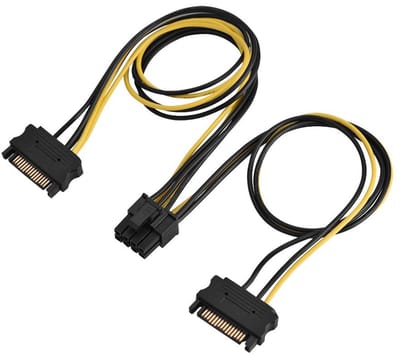 SPHProducts - Enkele kabel - 15-pins naar 8-pin adapter - 20 cm of 40 cm - Voedingsadapterkabel - Geschikt voor video - PCI-E