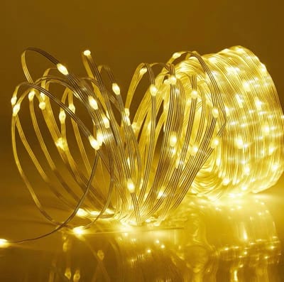 MUPOO LED Lichtsnoer 20M 200LEDs - Fairy Lights Kerstverlichting Binnen & Buiten - IP44 Waterdicht Lichtslinger met Geheugenfunctie en 8 Lichtstanden - Ideaal als Tuinverlichting voor Feesten, Trouwerijen en Kerstdecoratie - Warm Wit