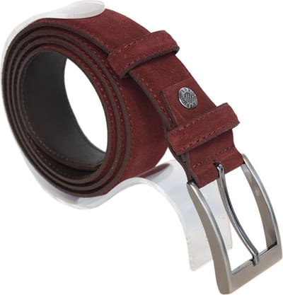 Riem Heren - Riem Dames - 3.5 cm - Donkerrood Suede - Totale Riem Lengte 110 cm (Taillemaat tot 90 cm)