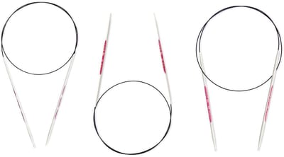 set Pony ergonomische rondbreinaalden 80 cm 3, 3.5 en 4mm