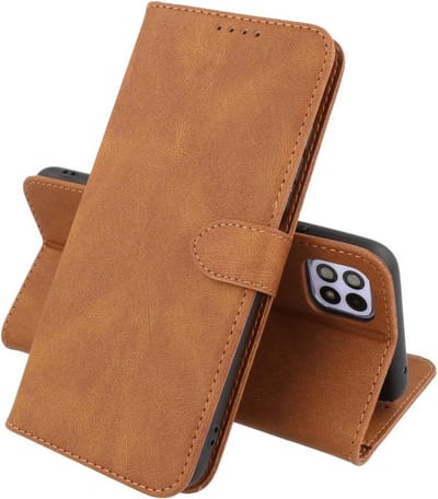 Hoesje Geschikt voor Samsung Galaxy A22 5G - Hoesje Book Case Telefoonhoesje - Bruin