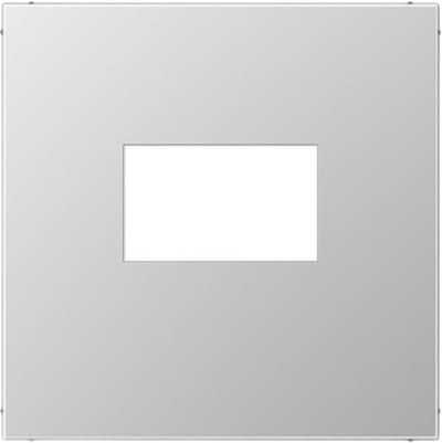 JUNG Afdekking LS range voor USB laadcontactdoos - aluminium metaal mat (AL1969USB)