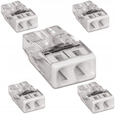 WAGO 2273-202 - 2-Voudige lasklem - Push-in voor massieve aders - 0,5-2,5mm² - 5 Stuks