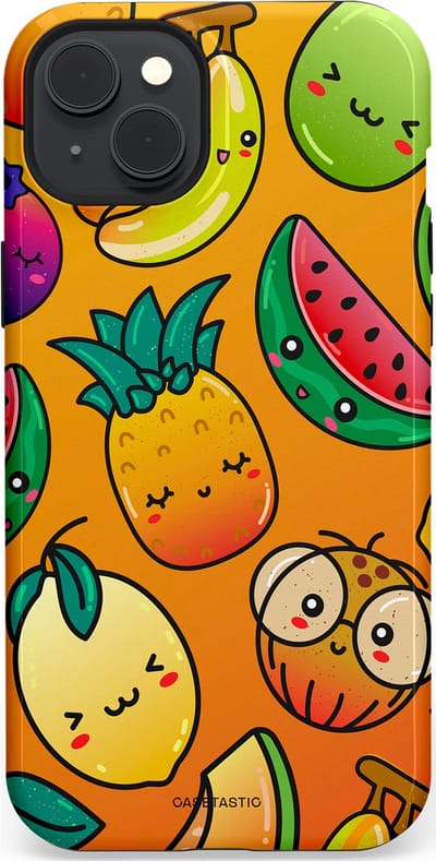 Casetastic Hoesje Geschikt voor Apple iPhone 15 Plus Magsafe - Stijlvolle Beschermende Duo-layer Case - Fruitastisch