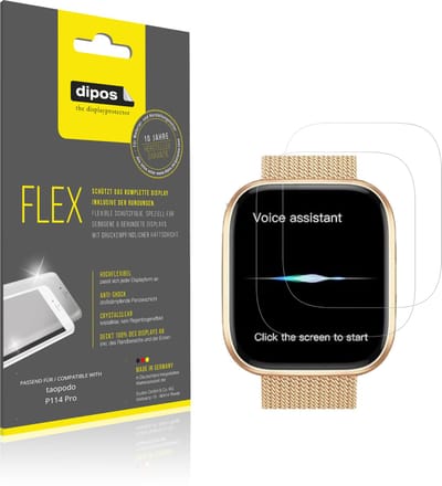 dipos – 2x Beschermfolie geschikt voor taopodo P114 Pro | 3D Full Cover Screenprotector | 100% Passend