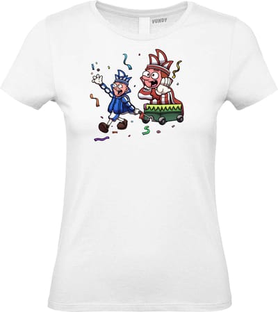 Dames T-shirt Carnavalsoptocht | Carnaval | Carnavalskleding Dames Heren | Wit | maat XS