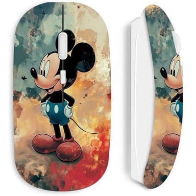 Souris sans fil - MANIACASE - Mickey - Blanc - Optique - 70 g