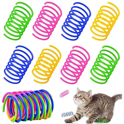 4/8/1 Jouets pour Chat Interactifs Larges Durables Poids Lourd Animal de Compagnie Chaton Ressorts Colorés Ressorts Spiraux Jouet pour Chat Jouets pour Chien 2cmx5.5cm