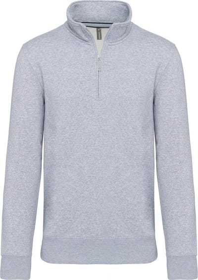 Kariban Sweater met ritshals K487 - Oxford Grey - 4XL
