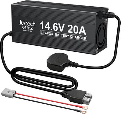 Slimme 20A Lithium Acculader 14,6V voor IJzerfosfaat Accu's met Veiligheidsfuncties