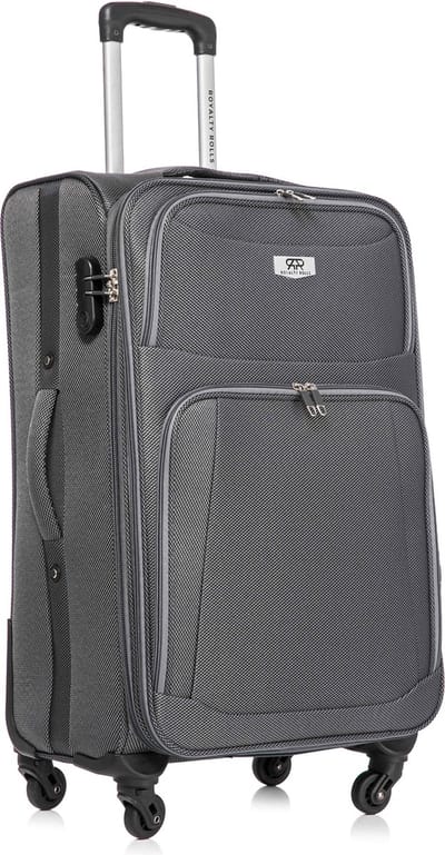 Dubai Abudabi Middelgrote Koffer - 66 cm - 65/72 Liter - Expandable - Grijs