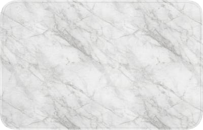 WC mat 80x50 cm - Antislip - Klassiek - Marmer - Grijs - Toiletmat - Vloermat - Douchemat - Toilet tapijt - Toiletmatten