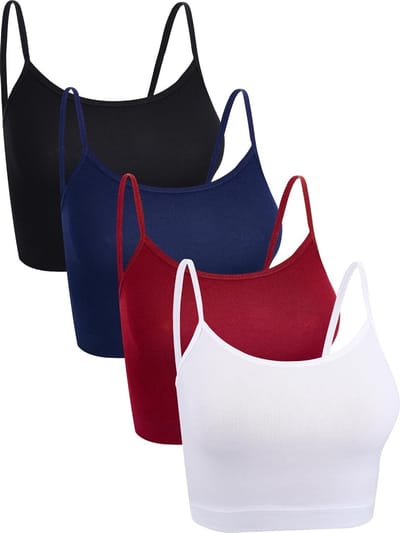 3-delige set crop tops voor dames - comfortabele bodice tanktops in verschillende kleuren