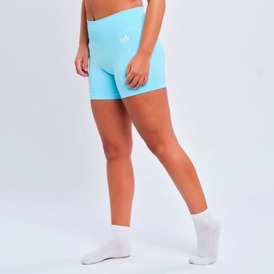 Euphoria Fitness Shorts - Dames - Sportkleding Dames - Sportbroek Dames - Yoga Broek Dames - Blauw - Maat L