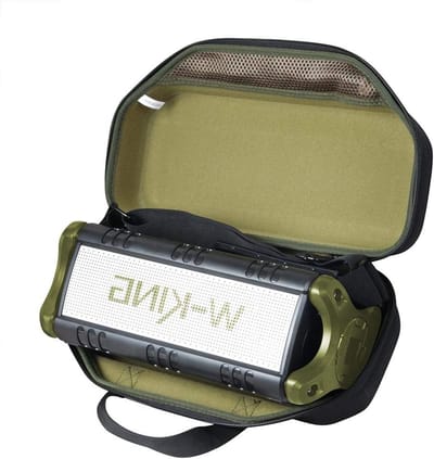 Duurzame Hard Travel Case voor Draadloze Bluetooth Speakers - Bescherming en Mobiliteit (Zwart+Groen)